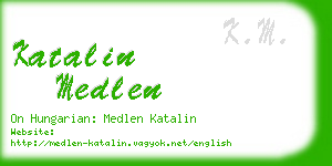 katalin medlen business card